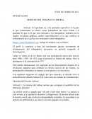 INTERCALADO. DERECHO DEL TRABAJO O LABORAL