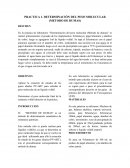 DETERMINACIÓN DEL PESO MOLECULAR (METODO DE DUMAS)