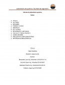 Informe de laboratorio química Tabla Periódica