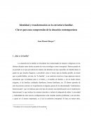 Identidad y transformación en la estructura familiar