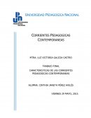 CARACTERISTICAS DE LAS CORRIENTES PEDAGOGICAS CONTEMPORANEAS