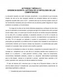 Actividad Evidencia escrita: lectura de la antología de las competencias