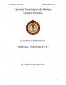 Estadística Administrativa II Problemas en áreas de la Administración