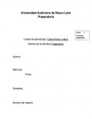 Cultura física y salud - actividad: Integradora