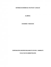 SISTEMAS ECONÓMICOS, POLÍTICOS Y LEGALES. Página 1