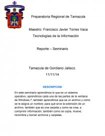 Reporte sobre computacion. Página 1