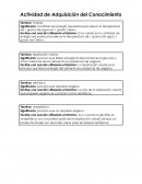 Actividades de Biologia - Adquisición del Conocimiento