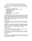 Entornos políticos y jurídicos de los Negocios Internacionales