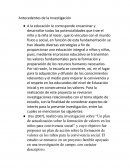 Antecedentes de la Investigación Bases Teóricas