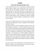 Análisis del Plan Nacional del Buen Vivir- Ecuador