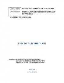 Efecto pass thorught a nivel macroeconómico y monetario. Página 1
