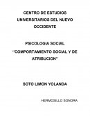 PSICOLOGIA SOCIAL ‘’COMPORTAMIENTO SOCIAL Y DE ATRIBUCION’’