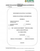 INFORME TÉCNICO DE PRÁCTICAS PRE PROFESIONALES, QUE PRESENTA EL ESTUDIANTE