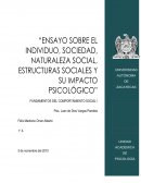 La constitución o formación del individuo por medio de su sociedad