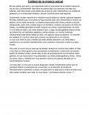 Calidad de la musica actual