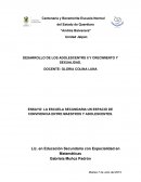 DESARROLLO DE LOS ADOLESCENTRS II Y CRECIMIENTO Y SEXUALIDAD.