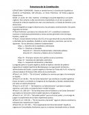 ESTRUCTURA Y CONTENIDO.- Desde un sentido formal, la Constitución Española se divide en un Preámbulo, 169 artículos, un Título Preliminar, 10 Títulos y algunas disposiciones.