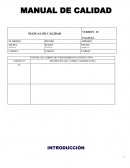 Manual de calidad. CONTROL DE CAMBIOS DEL PROCEDIMIENTO O INSTRUCTIVO