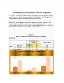 En el mismo documento que tienes abierto, encontrarás los datos de los migrantes que contaban con documentos para trabajar y las tablas de trabajo