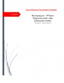 Ensayo del Plan Nacional de Desarrollo