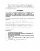 MÉTODOS TRADICIONALES PARA DETERMINACIÓN DE COSTOS