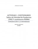 CUESTIONARIOS Índice de Felicidad de Pemberton (PHI) Y cuestionario PERMA