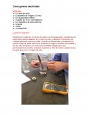 Como generar electricidad.