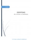 Identidad, de lo social a lo individual