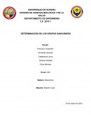 DETERMINACIÓN DE LOS GRUPOS SANGUÍNEOS