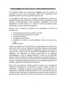 FUNDAMENTACIÓN SOCIO-PSICOPEDAGÓGICA