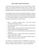 ENSAYO SOBRE “COMUNICACIÓN ASERTIVA”