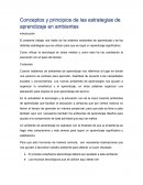 Conceptos y principios de las estrategias de aprendizaje en ambientes