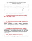 Trabajo de marketing. REPASE LAS DEFINICIONES DE MARKETING ESTUDIADAS