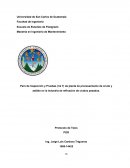 Protocolo de Tesis: IInspección y Pruebas (I & T) de planta de procesamiento de crudo y asfalto