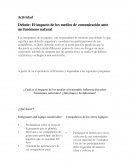 Actividad Debate: El impacto de los medios de comunicación ante un fenómeno natural