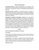 ANALISIS DE LOS TIPOS DE COMUNICACIÓN
