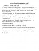 Características de un ser vivo