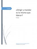 ¿Dirigir y mandar es lo mismo que liderar?