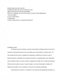 CURSO - INICIACION AL TRABAJO DOCENTE. Página 1