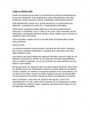 CASO A RESOLVER Existe una empresa que se dedica a la producción de productos precederbios de la rama de alimentación