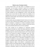 Reflexión sobre el Paradigma Científico