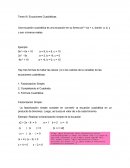 Las ecuaciones cuadráticas.