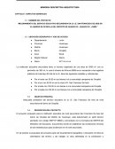 MEMORIA DE ARQUITECTURA DE PROYECTO DE INFRAESTRUCTURA EDUCATIVA.