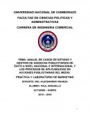 TEMA: ANALIS, DE CASOS DE ESTUDIO Y GESTION DE AGENCIAS PUBLICITARIAS DE ÉXITO A NIVEL NACIONAL E INTERNACIONAL Y LOS PROCESOS DE APLICABILIDAD EN ACCIONES PUBLICITARIAS DEL MEDIO.