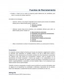Fuentes de Reclutamiento. Comentario