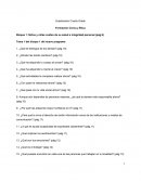 Cuestionario Cuarto Grado