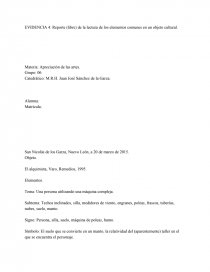Reporte (libre) de la lectura de los elementos comunes en un objeto cultural.. Página 1