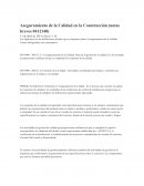 Aseguramiento de la Calidad en la Construcción