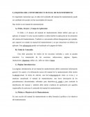 ESQUEMA DEL CONTENIDO DE UN MANUAL DE MANTENIMIENTO