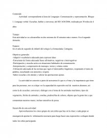 Trabajo: Programa una actividad de lenguaje verbal. Página 1